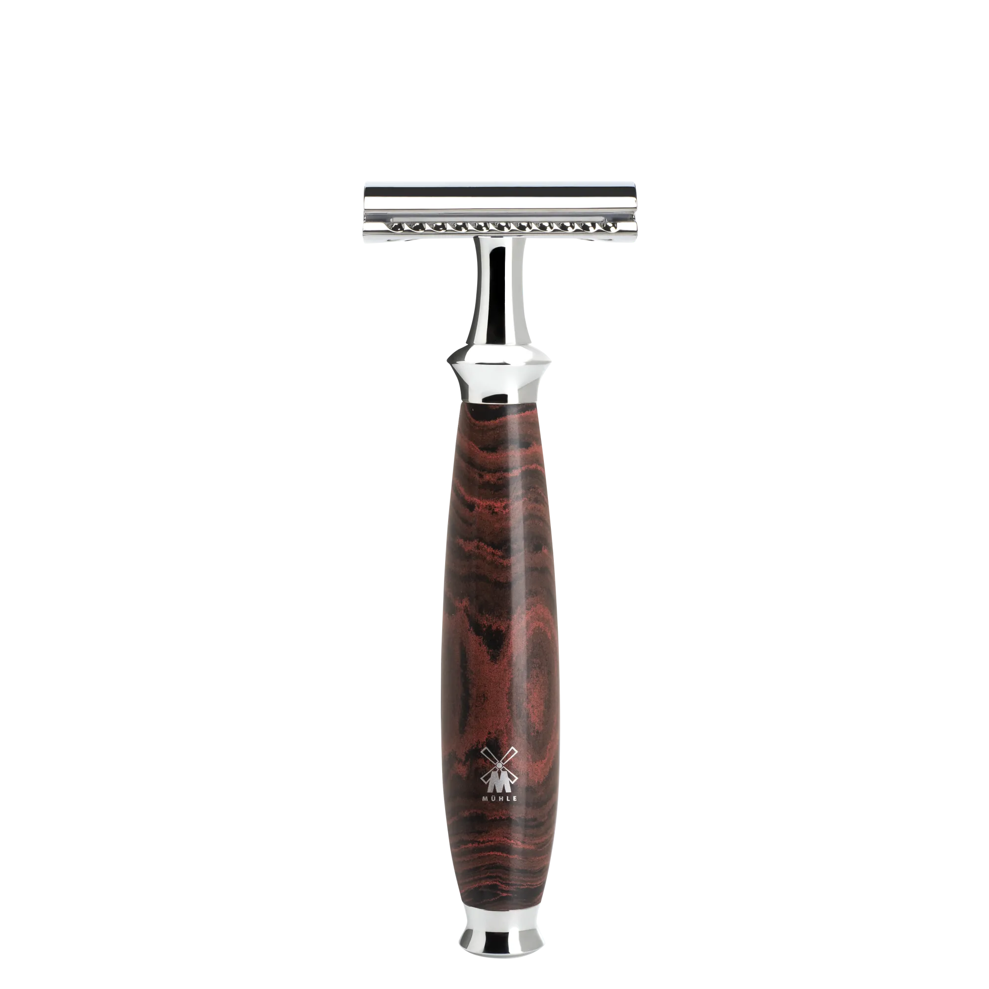 PURIST Rasierer Hobel geschl. Kamm Griff aus Ebonit/Metall