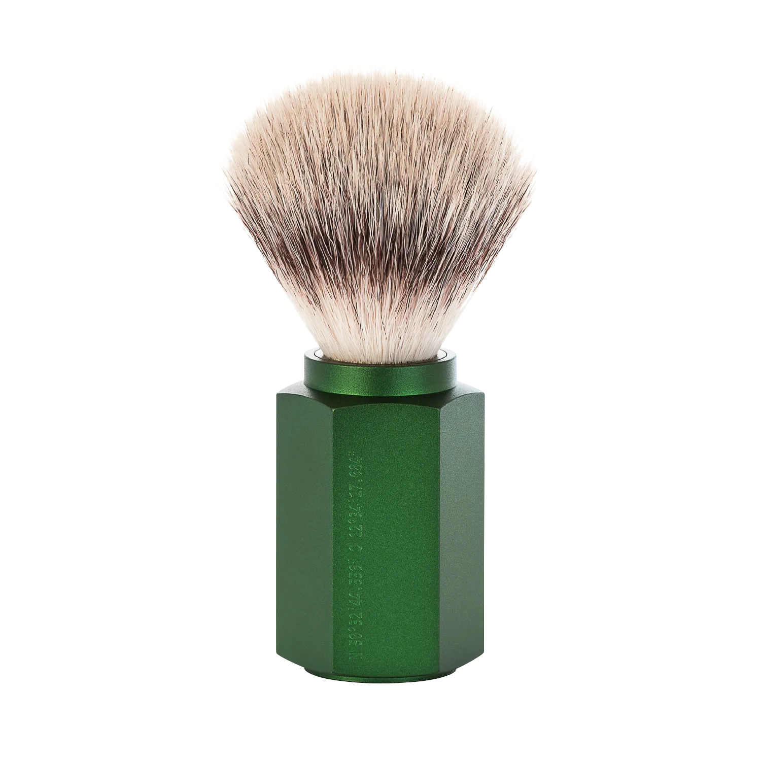 Rasierpinsel Silvertip.Fibre Handarbeit Griff aus Aluminium eloxiert, forest HEXAGON