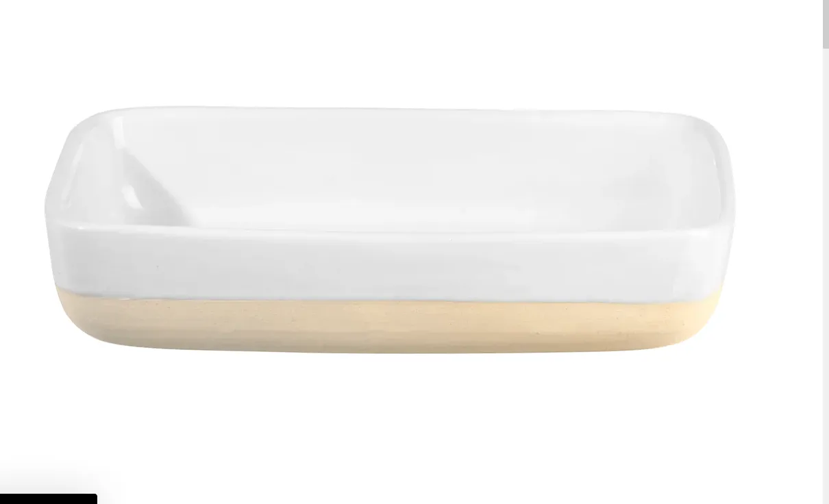 Auflaufform rechteckig, weiß 21x14x4,3