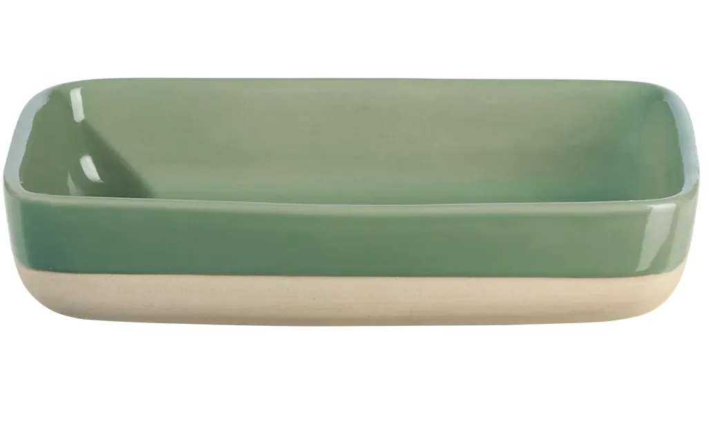 Auflaufform rechteckig, salbei 21x14x 4,3