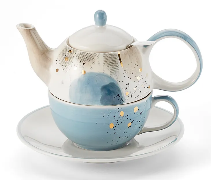 Tea for one Belle Keramik mit Golfauflage