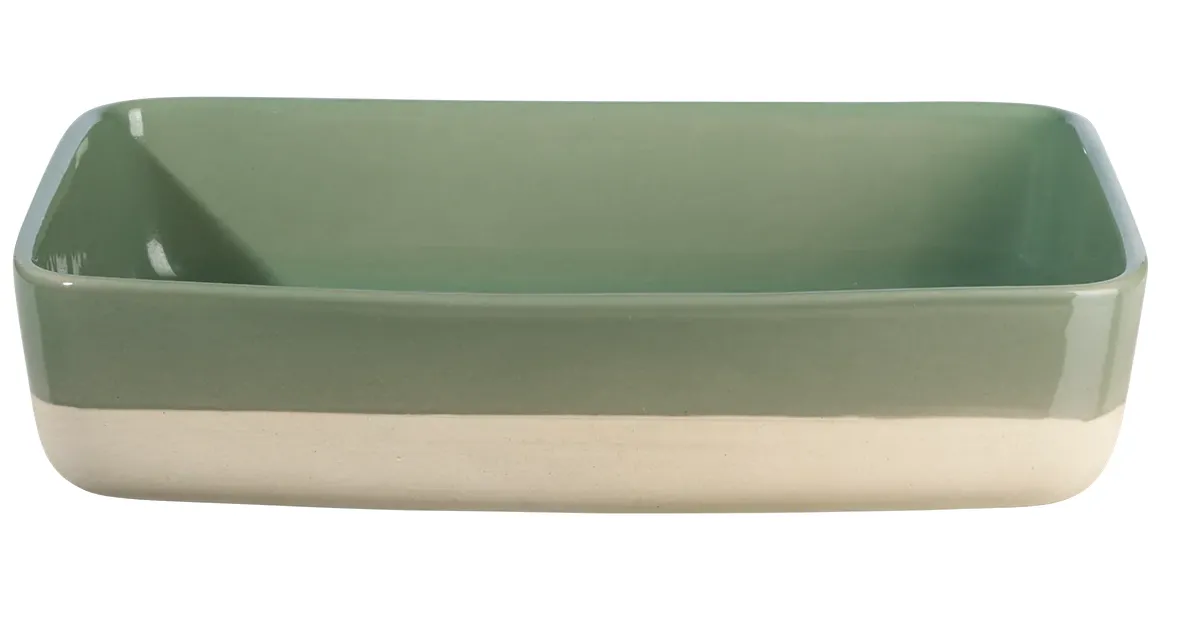 Auflaufform rechteckig, salbei 28,5x20x6 cm