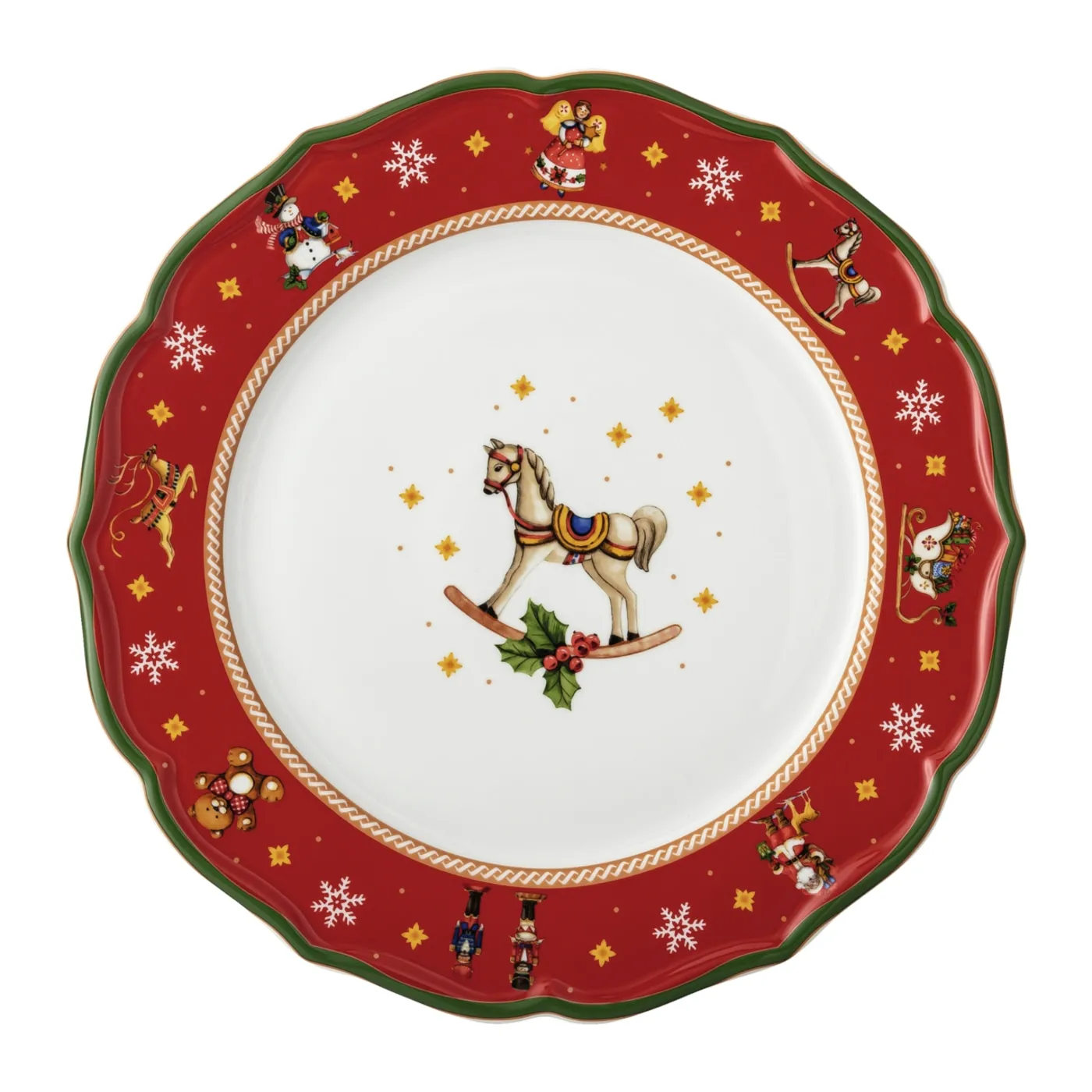 Teller flach 33cm HAPPY WINTERTIME Porzellan