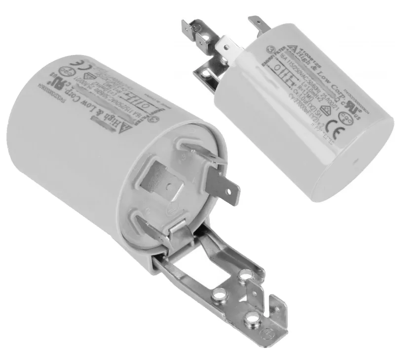 Netzfilter mit Entstörkondensator 5pol 1uF 27000pf 2x1mH 41x46mm 16A Entstör-Filter