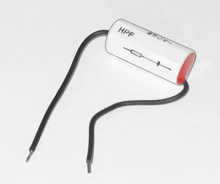 Entstörkondensator 2pol 0,22uF 220ohm 37x18mm Entstörfilter RC-Glied Kondensator