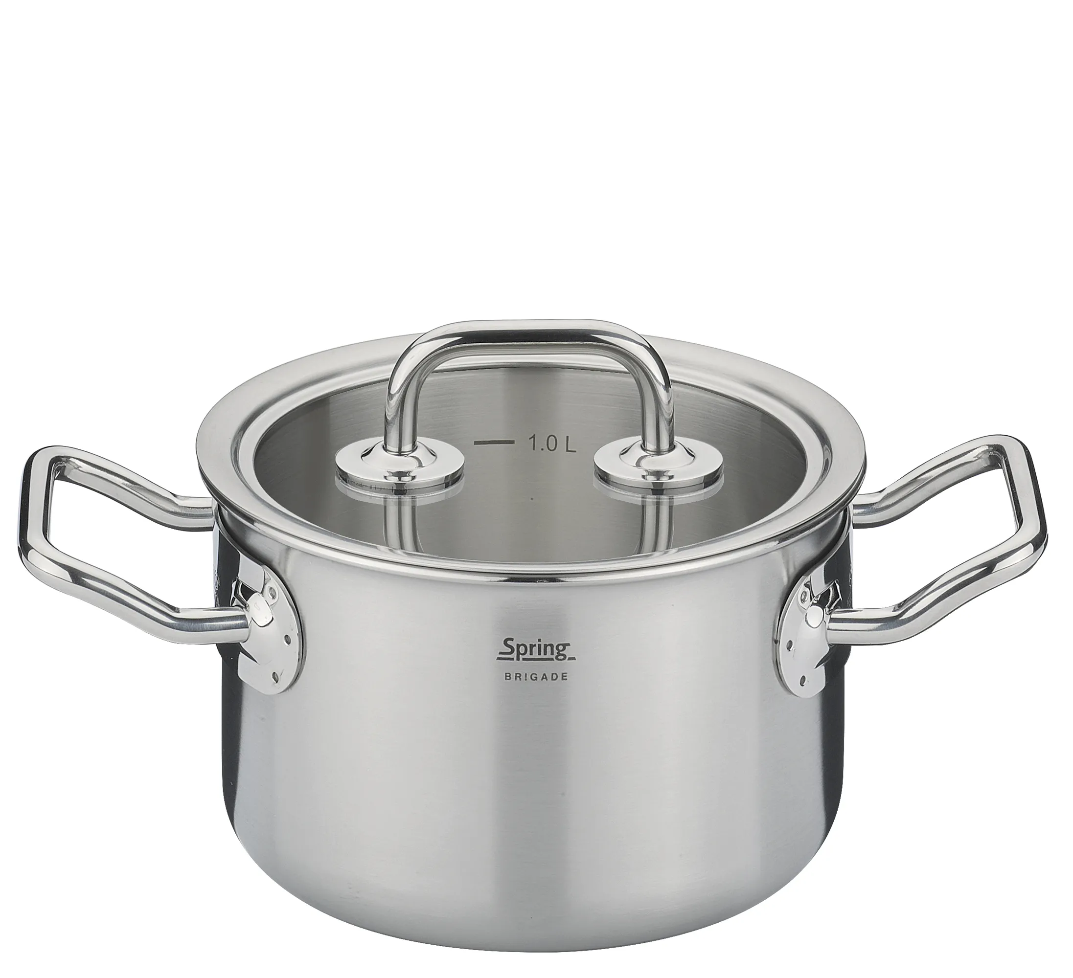 Kochtopf mit Glasdeckel 14 cm BRIGADE BASIC, alle Herdarten