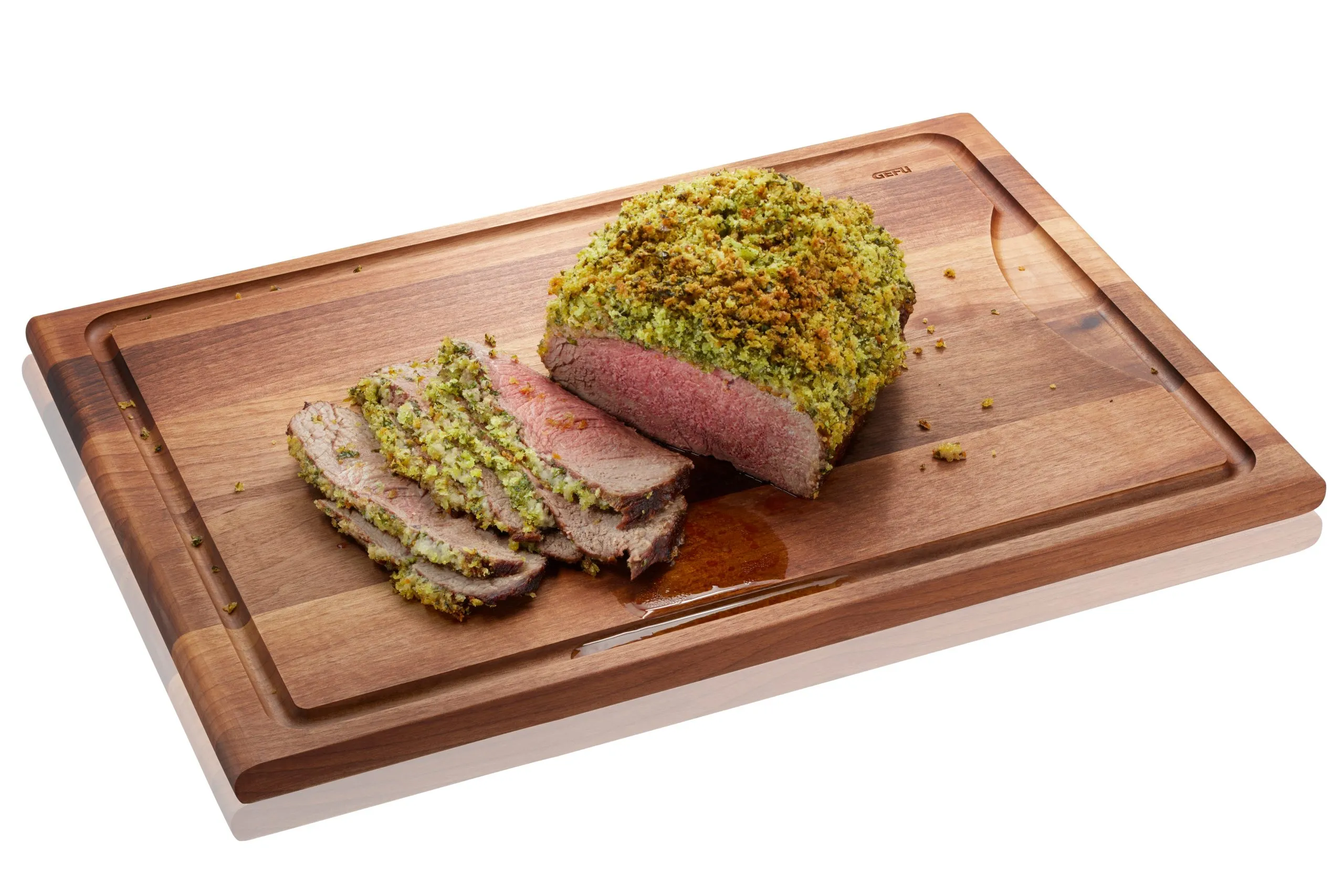 Schneidebrett ENNO, groß  mit Saftrille, Walnussholz