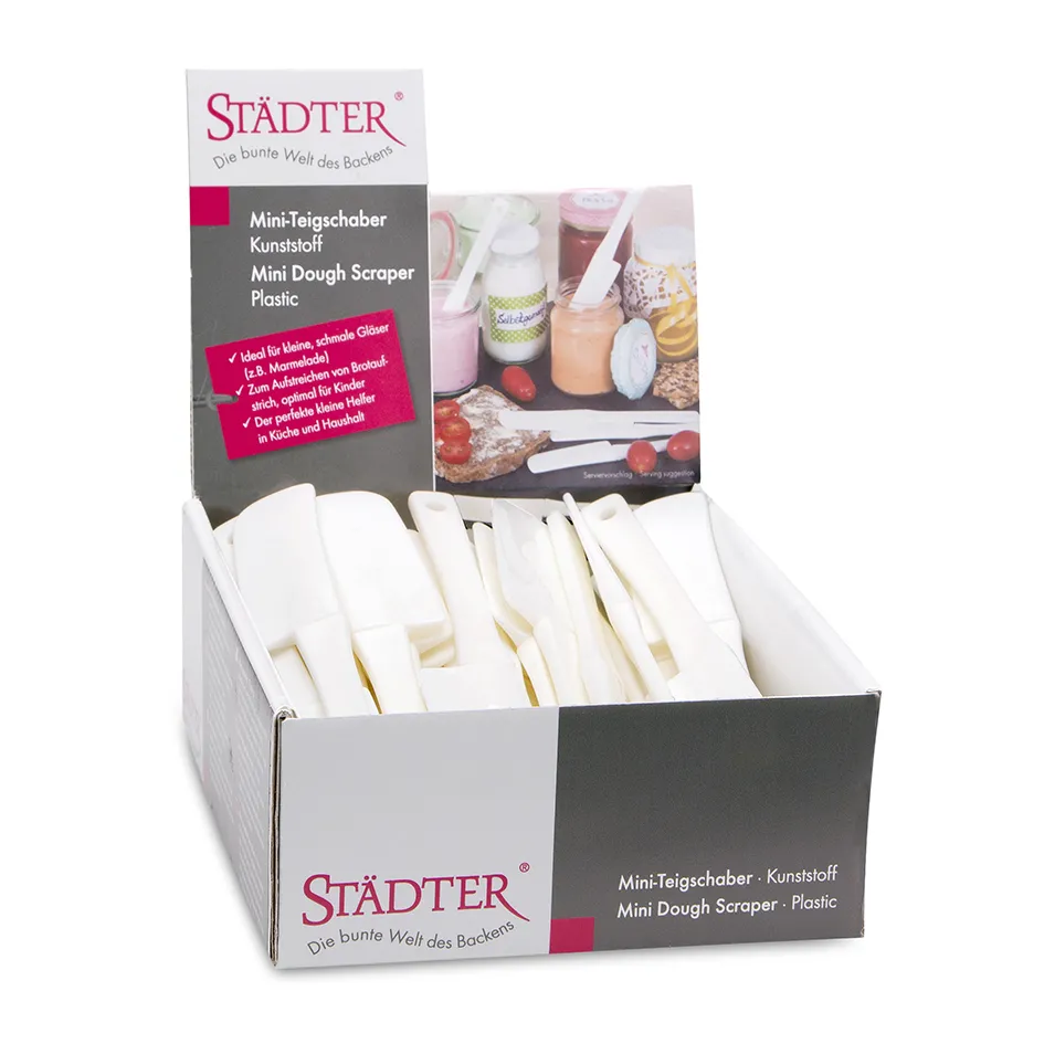 Mini-Teigschaber  Kunststoff – lebensmittelecht Größe: 2,5 x 15 cm