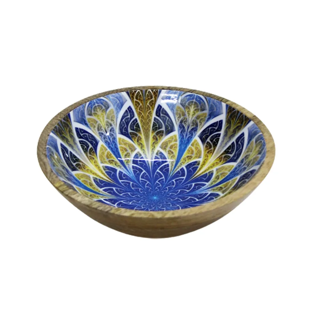 Schüssel 24 cm LOTUS aus Mangoholz für kalte Lebensmittel zugelassen