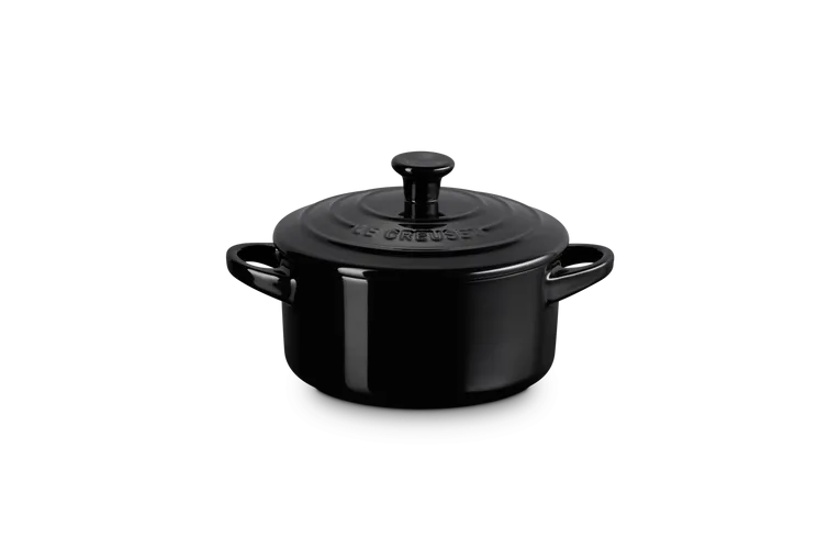 Mini-Cocotte Klassik rund 14 cm,650ml Schwarz Glänzend