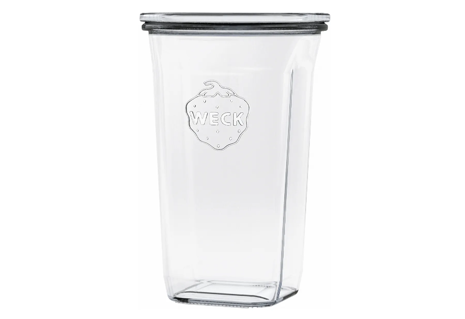 WECK Rundrandglas Quadro  mit 100 mm Deckel, ohne Ringe und Klammern 795 ml,