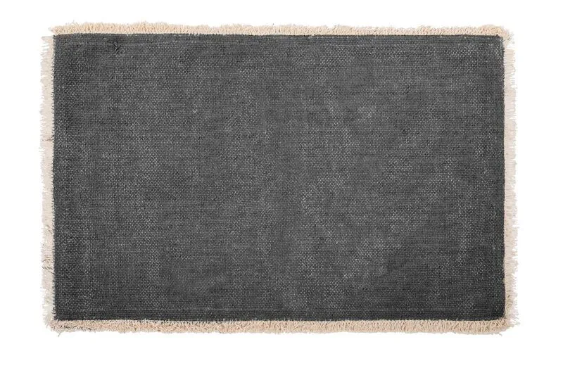 Tovaglietta Piccole Frange 33x48 cm Nero - Tirolix