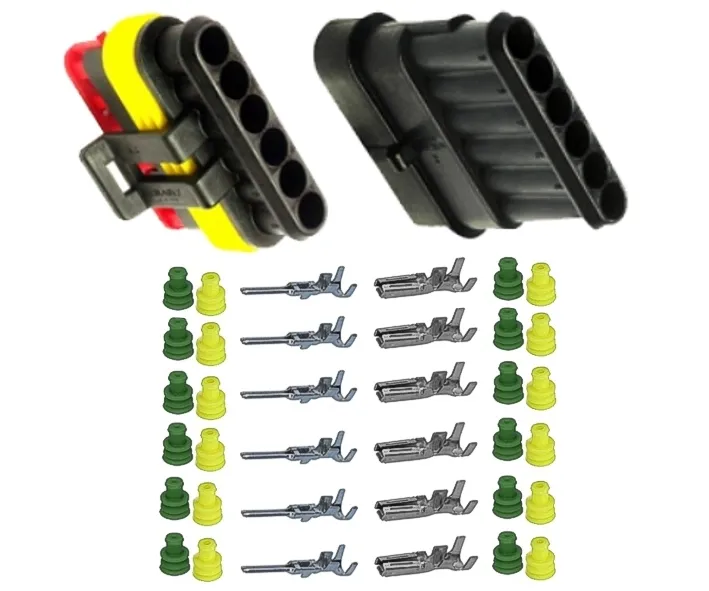 6pol KFZ Stecker SET IP67  Automotive Stecker-Kupplung