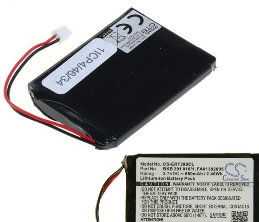 LI-ION Lithium Akku 3,7V 650mAh mit Litzenkabel 47x34x4,6mm