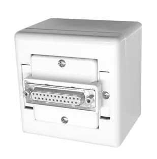 Aufputz Datendose SUB-D 25pol Buchse Lötkelch 2-reihig