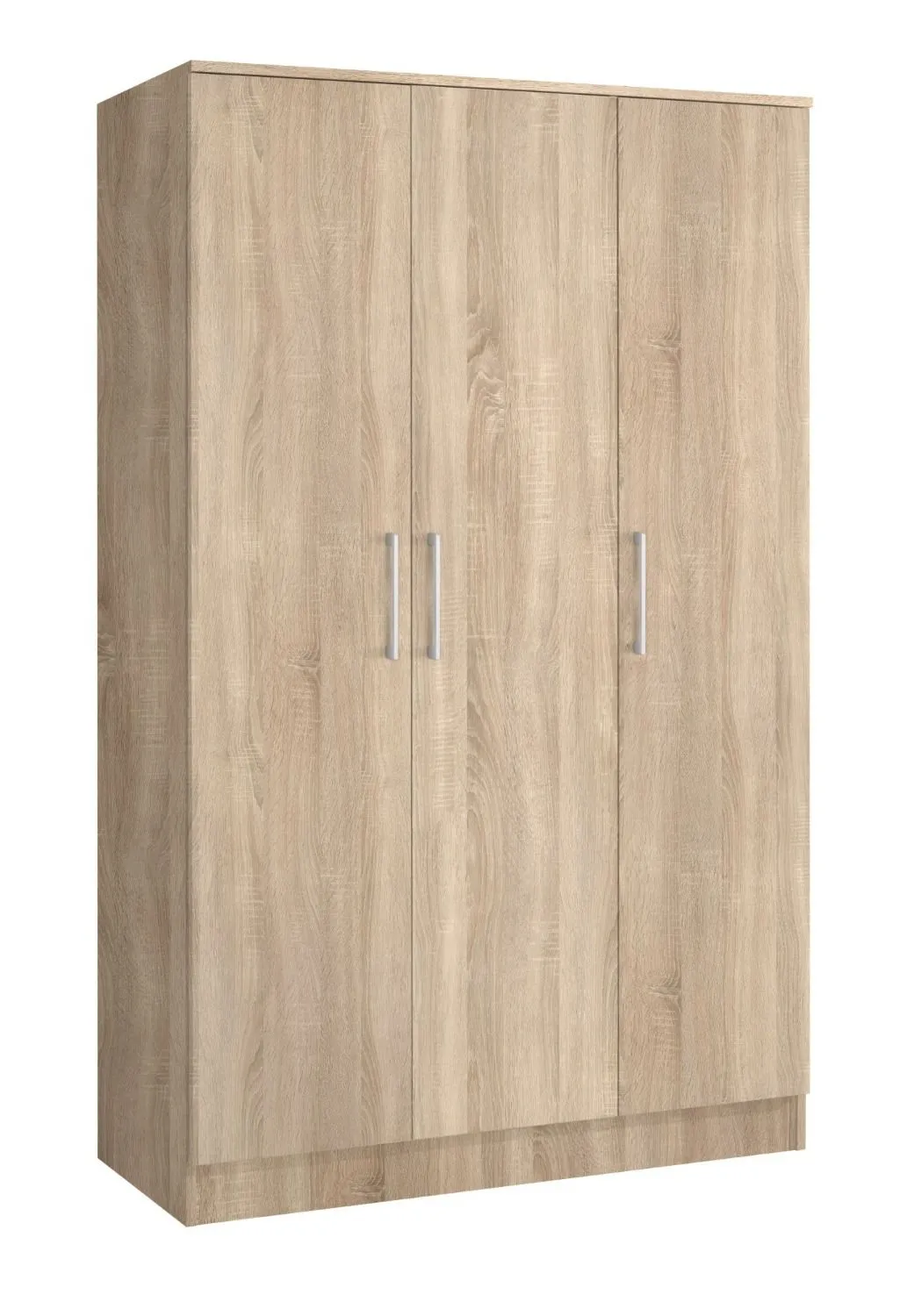 Drehtürenschrank / Kleiderschrank Sidonia 04, Farbe: Eiche Braun - 200 x 123 x 53 cm (H x B x T)