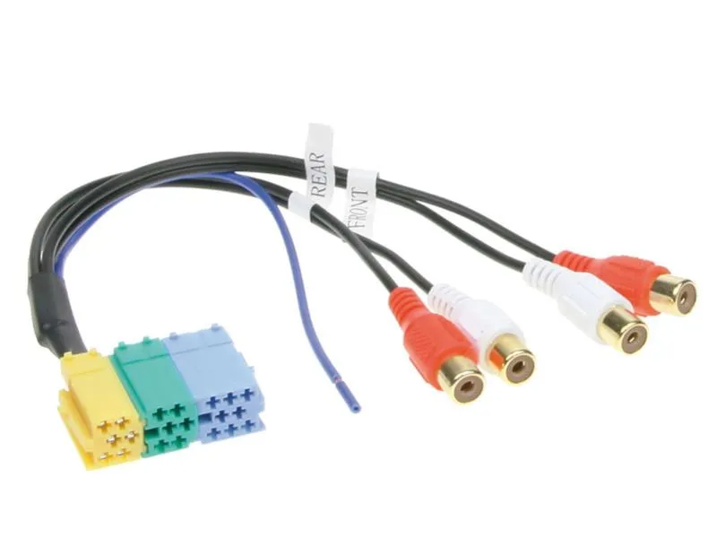 LineOut Adapter 20pol DIN ISO Mini-ISO auf 4xCinchbuchsen mit Remote