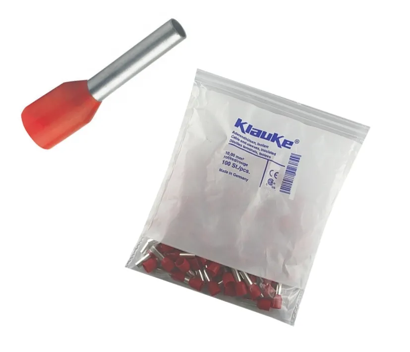 Aderendhülse für 10qmm Kabel Teilisoliert ROT  100-Stück-Pack