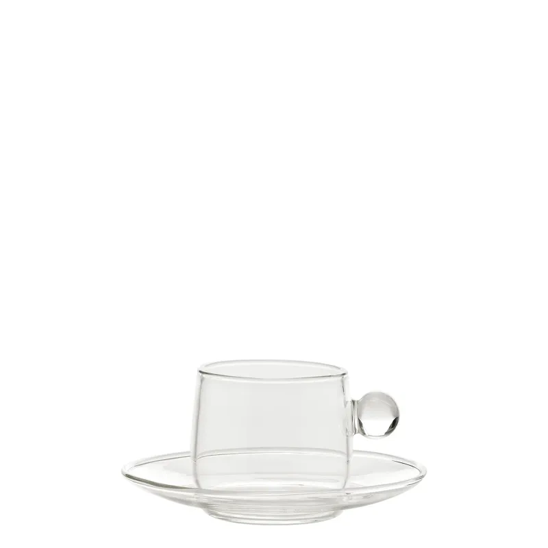 Zafferano - Tazzina con Piattino 12 cl Trasparente Bilia