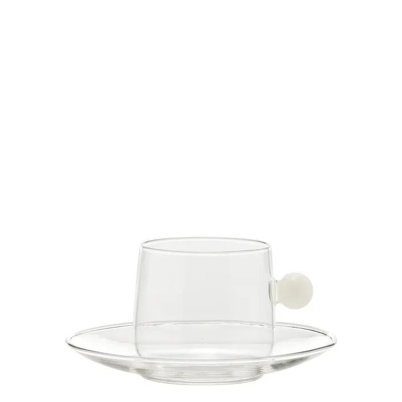 Zafferano - Tazza da tè piu Piattino Bianco Bilia