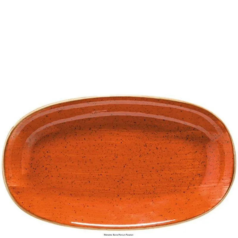 Piatto ovale 19x11 cm Aura Terracotta Gourmet - Bonna