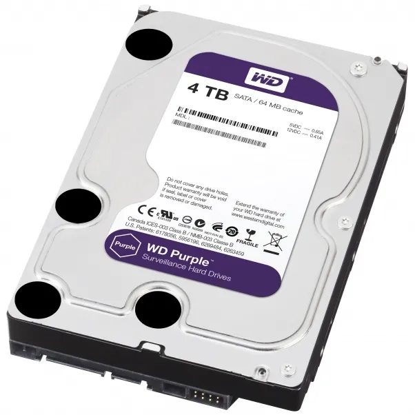 4TB Festplatte SATA-3 Ideal für NVR DVR Recorder NAS RAID Purple PURX Refurbished