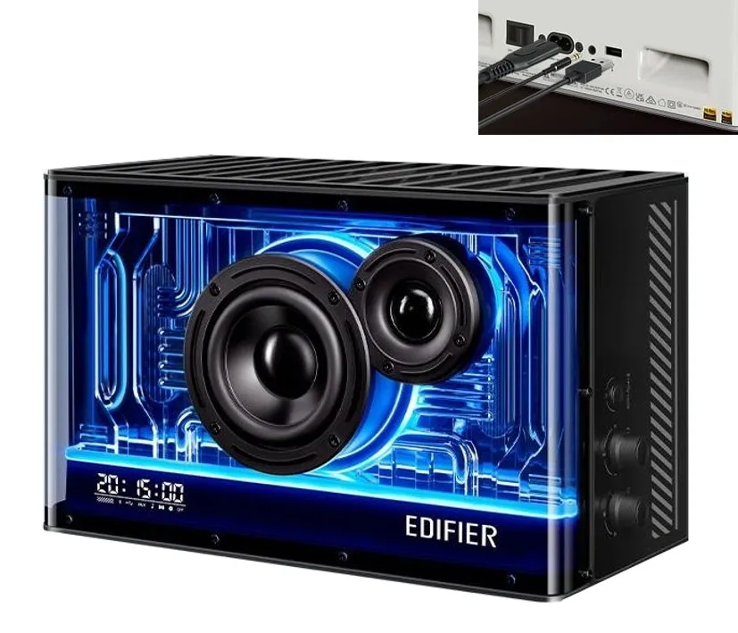 Bluetooth Lautsprecher QD35 mit APP 3,5mm Klinken-Input und USB-C USB-A Ladestation