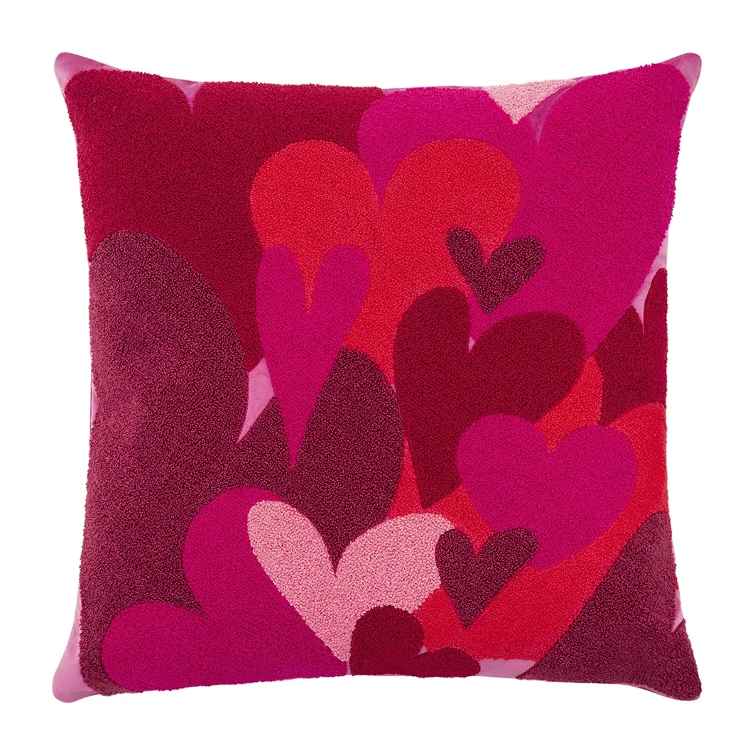 Kissenhülle Pad Hearts Embroidery