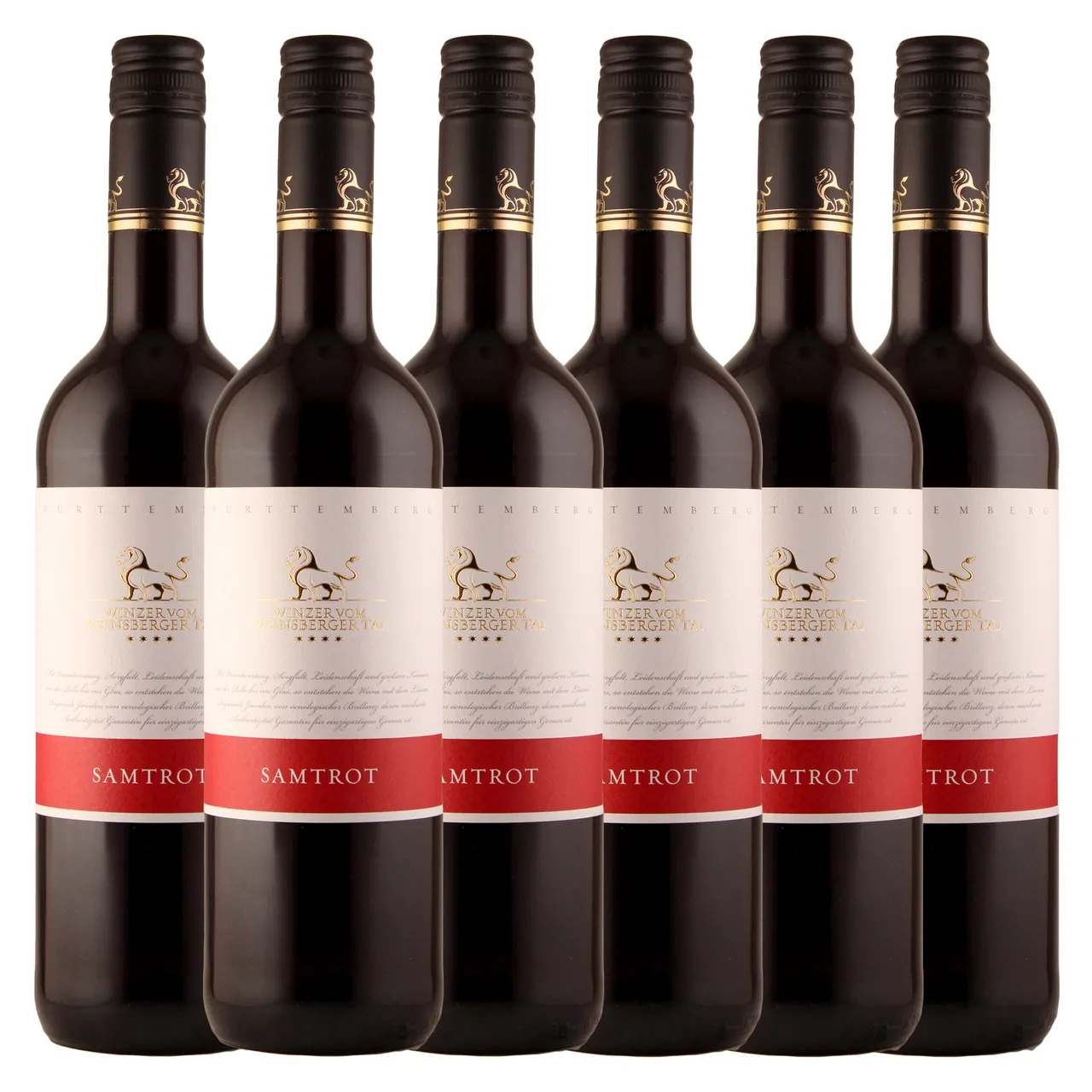Winzer vom Weinsberger Tal Samtrot Qualitätswein 0,75 l 6er Karton