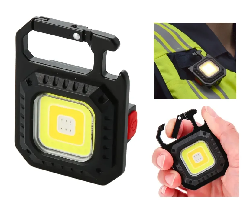 Work Square LED-Akku-Leuchte mit 7-Lichtmodi Magnet Metallhaken Lihium-Akku USB-C IPX4 Outdoor