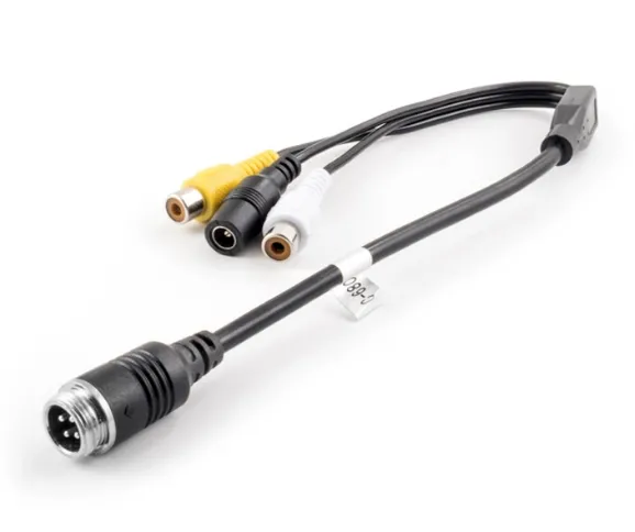 Kamerakabel für KFZ Kamera kurzer Adapter 4pol Mini-Tuchel auf Cinchstecker