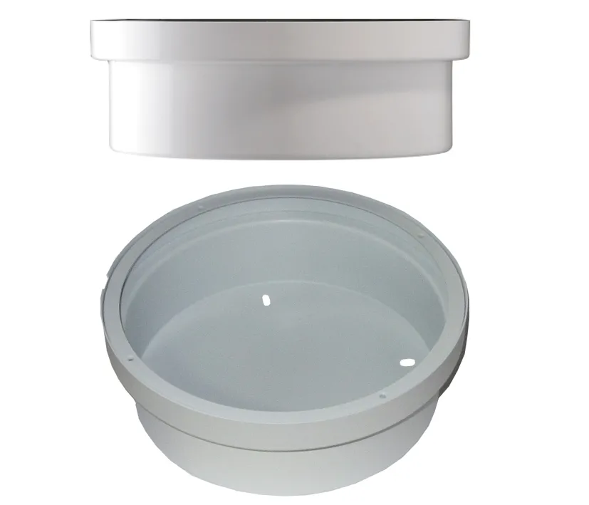 Aufputzgehäuse AGR240 Rund passend zu WHD MR240 Serie Weiss