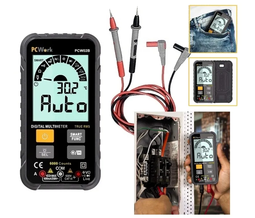 Pocket Messgerät Universalmessgerät PCW True RMS Digitales Multimeter