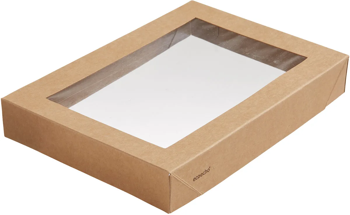 Duni Viking Brick Deckel mit PLA Fenster 200 x 140 x 30 mm