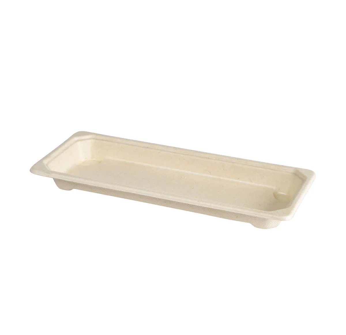 Duni Bagasse Sushi Tray braun, slim long 225ml 221 x 92 x 22 mm