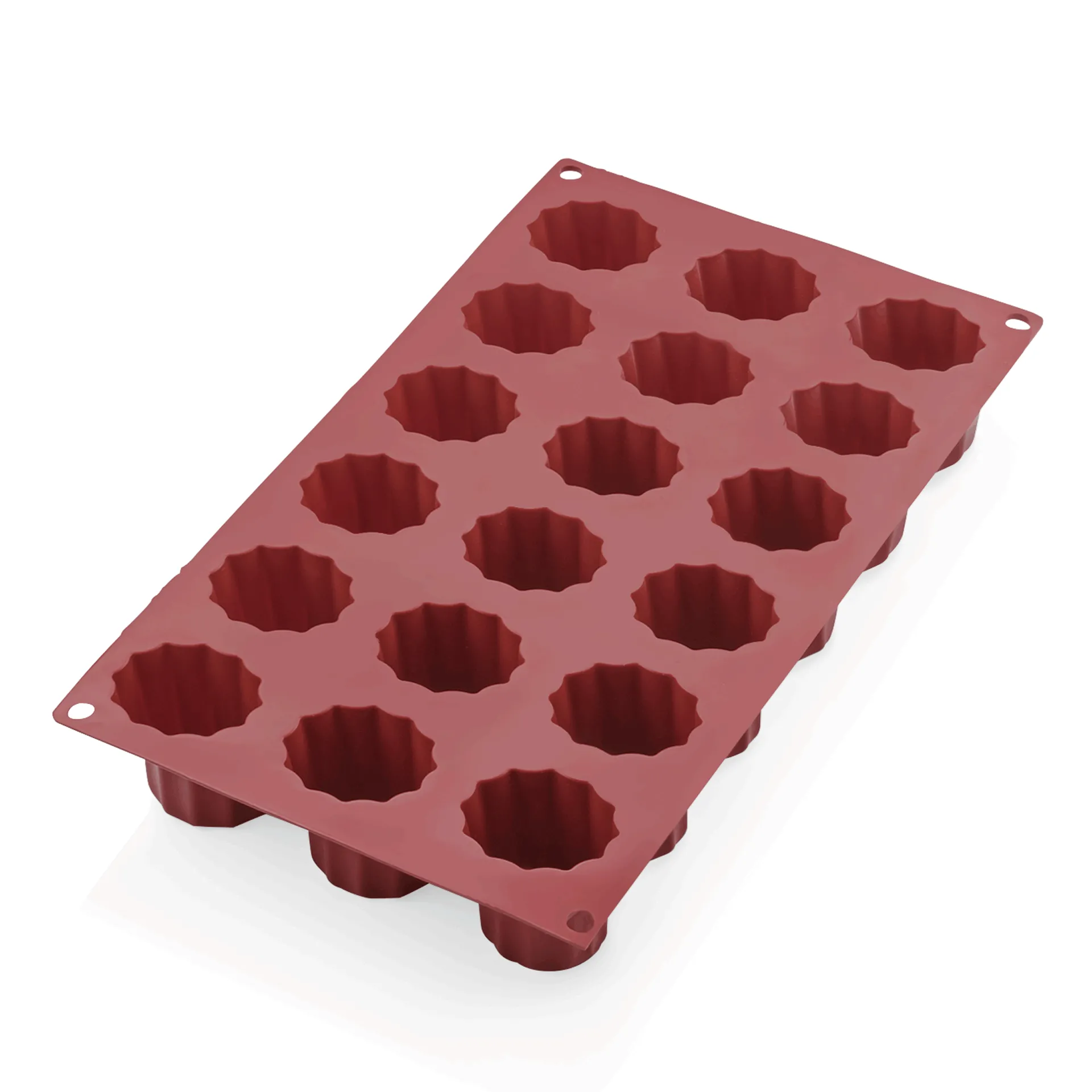 WAS Backform, 18 Formen, Bordelais, Silikon Cake Pan 31 red