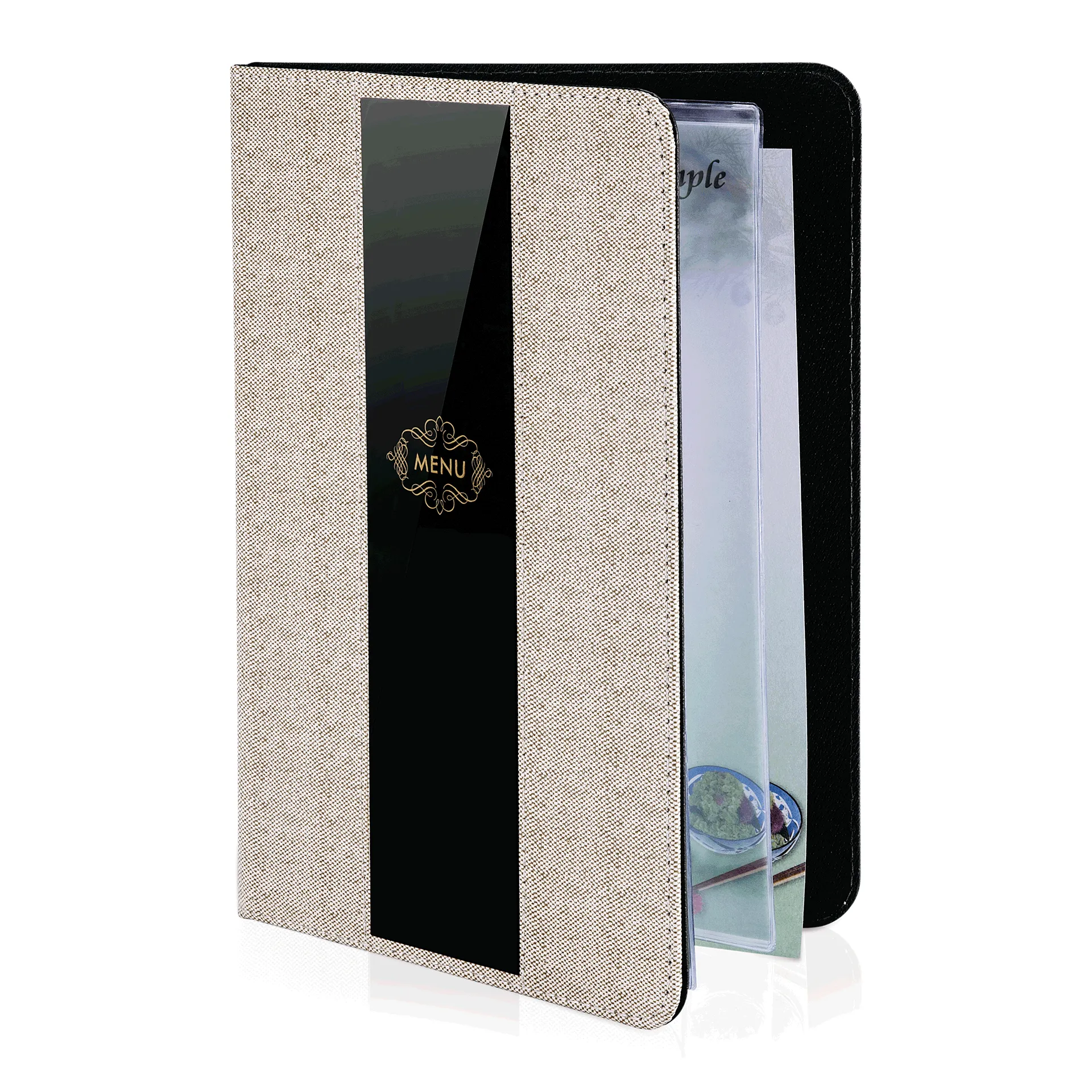 WAS Speisekartenmappe mit acht Innenseiten, DIN A4, Polyurethan/PVC