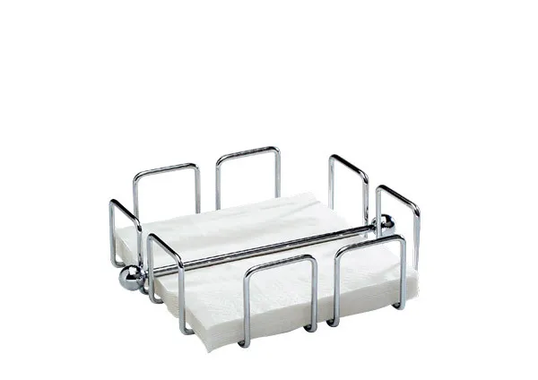 APS Serviettenhalter -WIRE- 19 x 19 cm, H: 6,5 cm , Metall verchromt