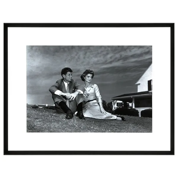 Ablo Blommaert gerahmtes Bild Jack and Jackie 1953 Schwarzweiß (90x70cm)