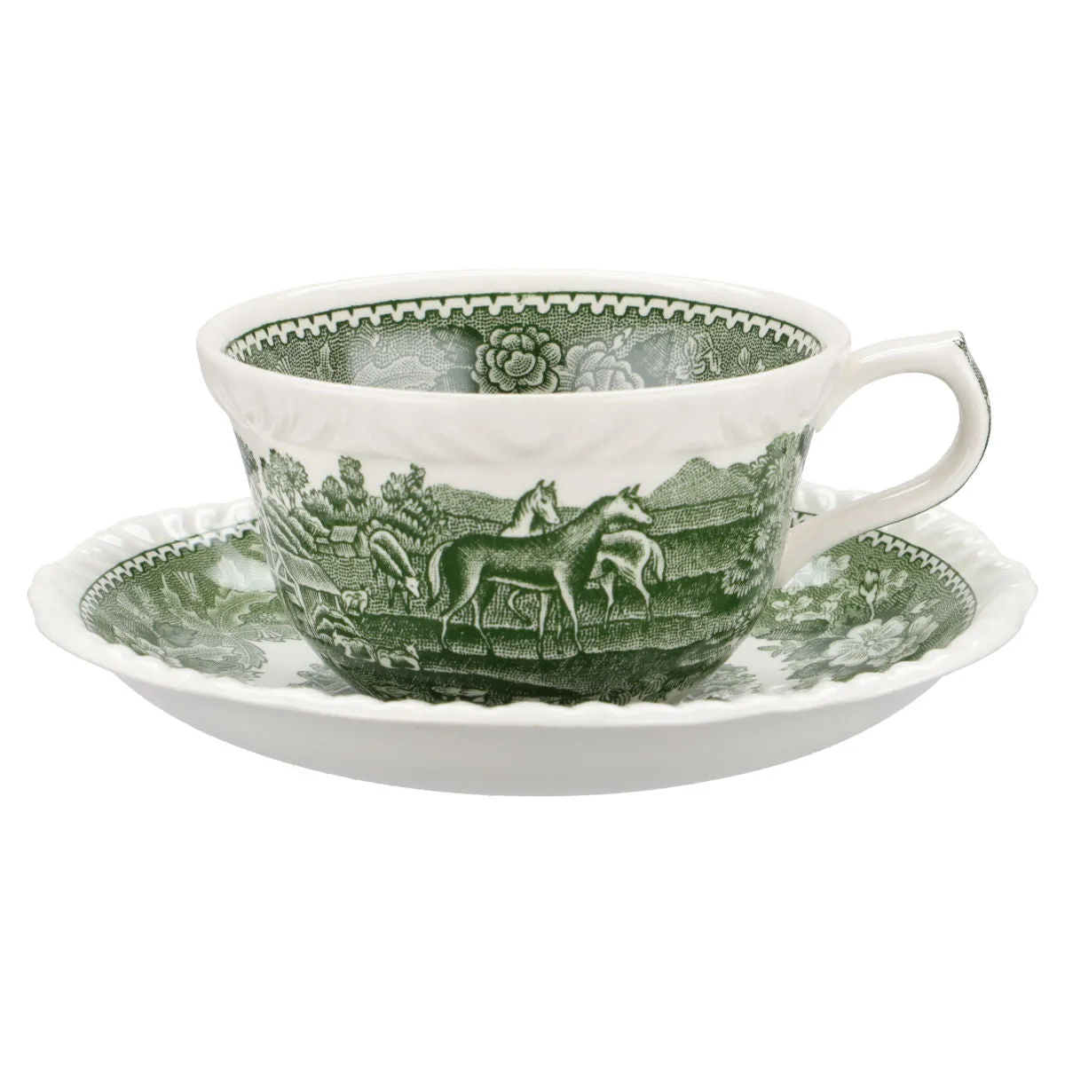 Teetasse mit Untere - Adams English Scenic grün