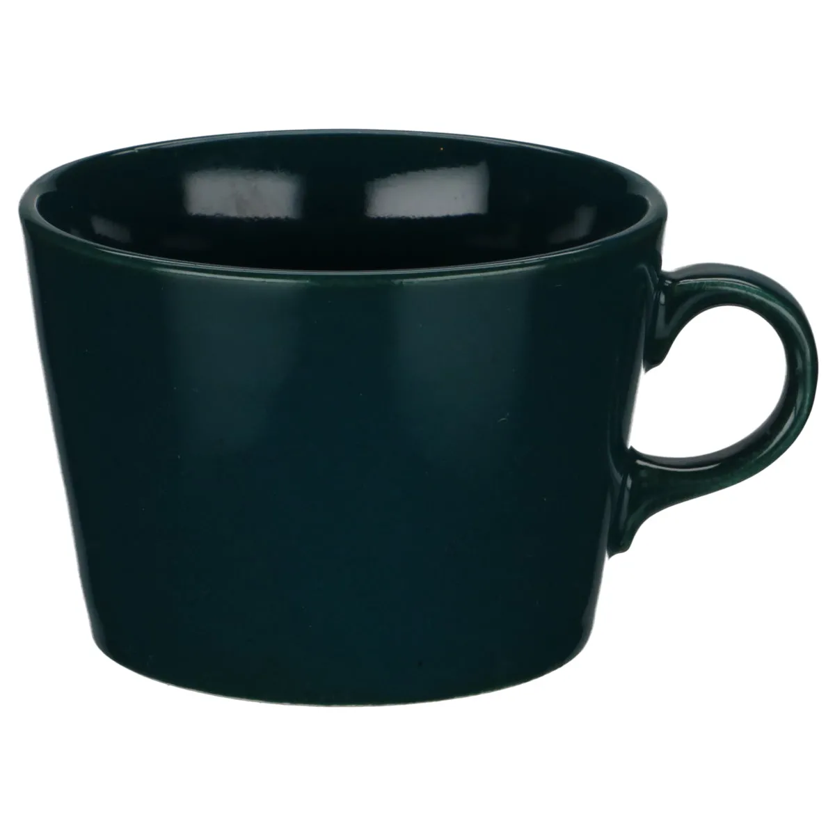 Kaffeetasse geschwungener Griff - Arabia Finnland Teema/Kilta dunkelgrün