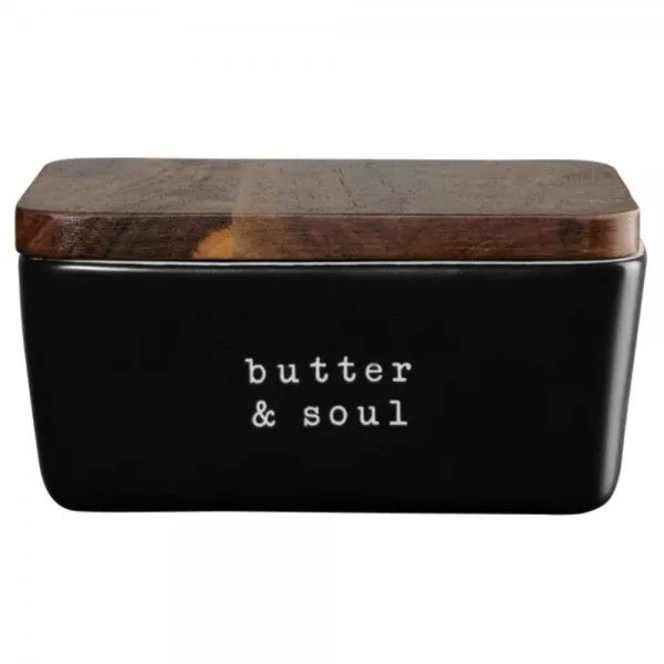 Asa Butterdose hey! Butter & Soul Schwarz (15x7,8cm)