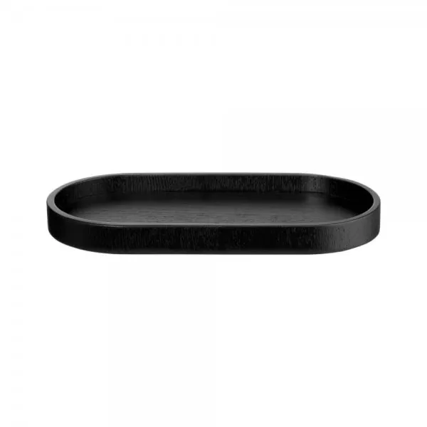 Asa Holztablett Wood Oval Schwarz (11x23cm)