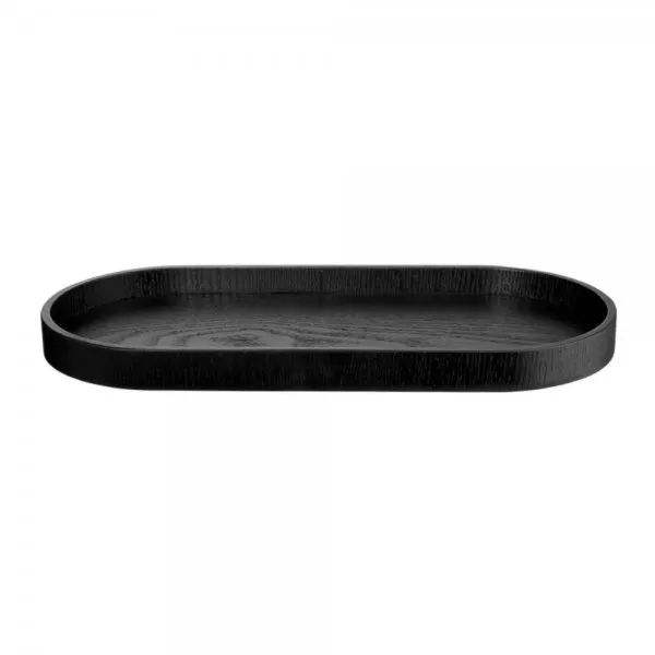 Asa Holztablett Wood Oval Schwarz (16,5x35,5cm)