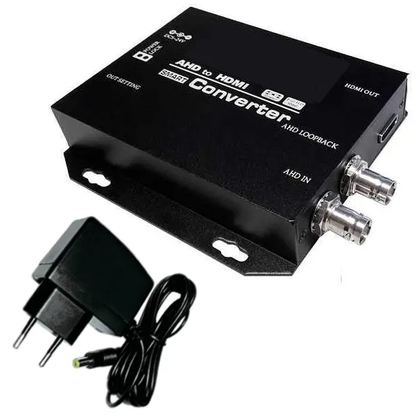 Signalkonverter BNC Kamerasignal AHD auf HDMI Ausgang für Bildschirme bis FullHD