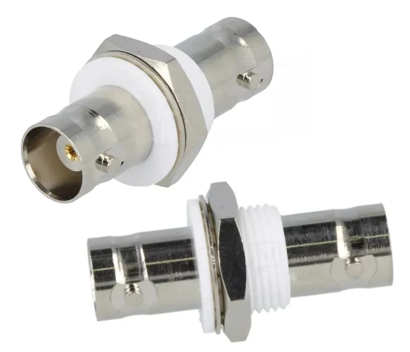 BNC Buchse Einbaubuchse isoliert Einlochmontage 2x BNC-Kupplung für Frontplatteneinbau