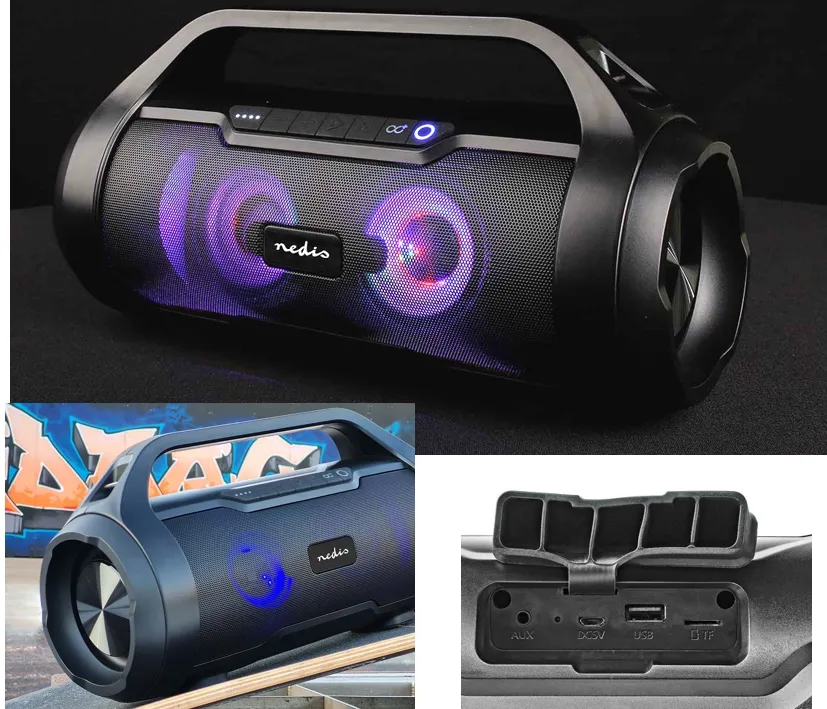 Musikanlage USB MP3 Bluetooth Siri Aux 120W mit Lithium-Akku bis 6-Stunden Spielzeit BB310