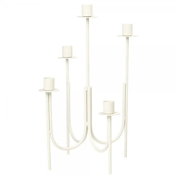 Broste Copenhagen Kerzenständer Farri Warm Grey (S)