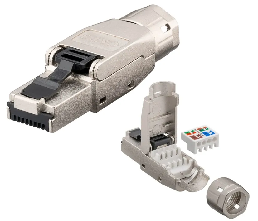 RJ45 Stecker CAT8.1 für LAN Verlegekabel Feldkonfektionierbarer