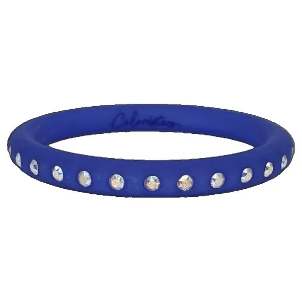 Coloristers Armreif Piccolo Bari Very Peri Lila mit Weißen Kristallen (Größe:M)